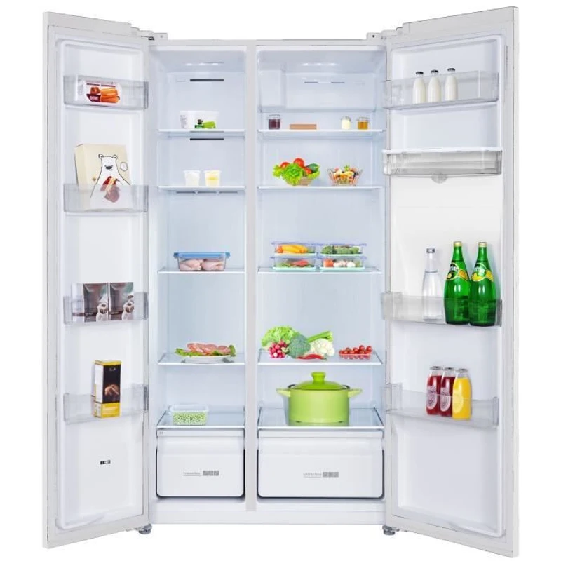 Réfrigérateur américain - CONTINENTAL EDISON - CERA505NFWD - 503 L - Total No Frost (Sans givre) - Classe D - L92 x H177 cm - Blanc