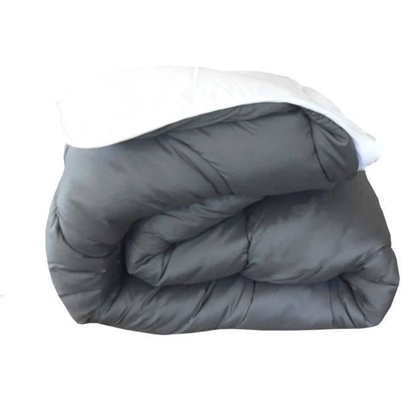 ABEIL Couette chaude Bicolore - 140 x 200 cm - Blanc et gris
