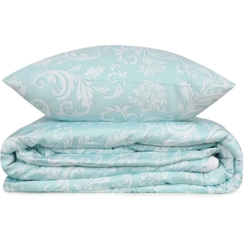 Parure de lit - 1 housse de couette 220 x 240 cm + 2 taies d'oreiller 60 x 60 cm - Satiné 100% coton - Blanc