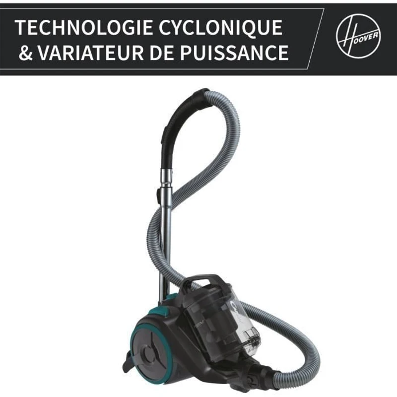 Aspirateur Traineau Sans Sac - CANDY CAF34HM - 800 W - Cassette 2,5 L - 79 dBA - Filtre HEPA 13 lavable