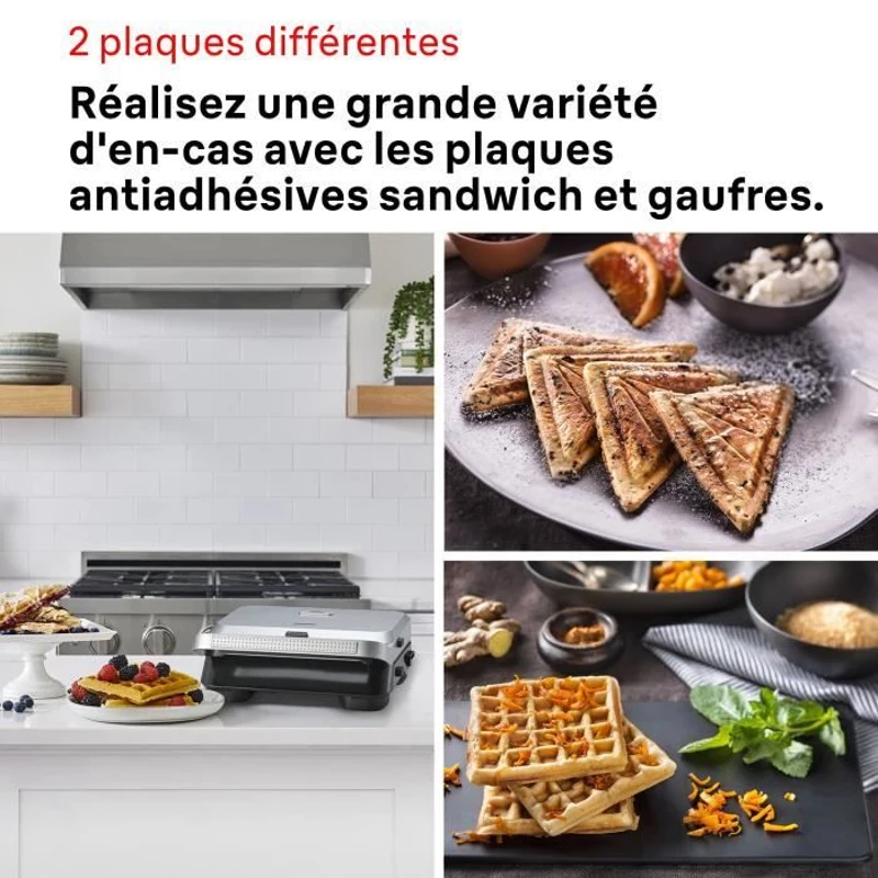 Grill - BRAUN - Sandwich Maker 5 SM5005 - 800 W - Inox / Noir