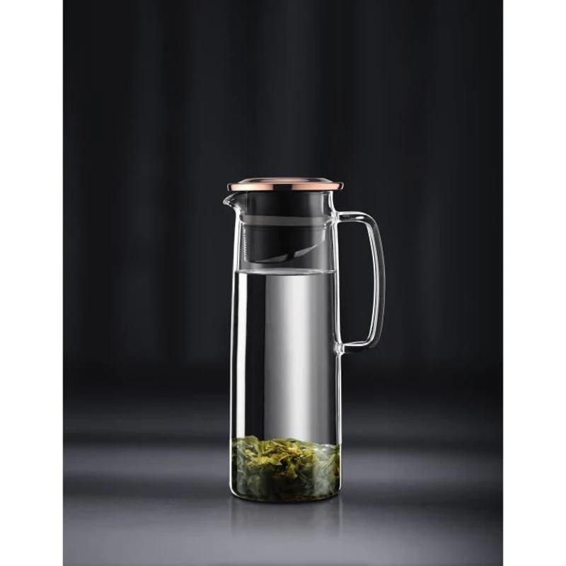 Pichet infuseur en verre - BODUM - Biasca - Couvercle cuivre avec filtre - 1.2 l - Transparent