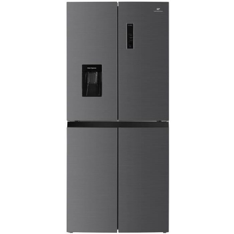 Réfrigérateur Continental Edison - CERA4D464IX - multi portes - 464L - Total No Frost (Sans givre)- L79 cm x H 180 cm - Inox