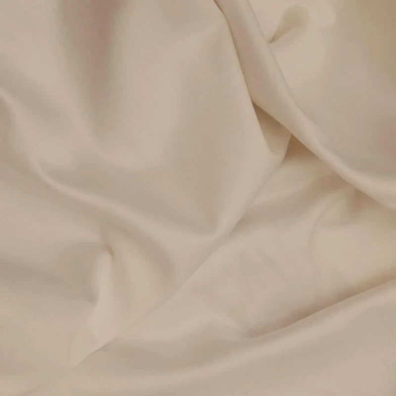 Parure de lit - 1 housse de couette 220 x 240 cm + 2 taies d'oreiller 60 x 60 cm - Satiné 100% coton - Beige