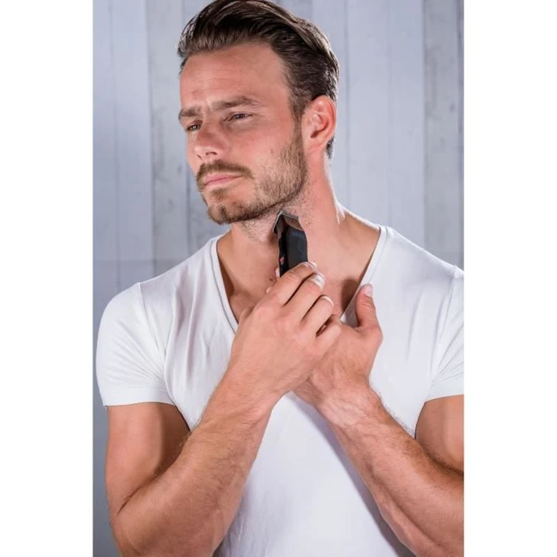 Tondeuse a barbe - WAHL - GROOMSMAN - 3,5 V - 6 sabots - Autonomie : 60 min - Gris