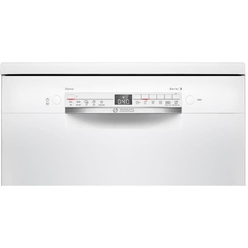 Lave-vaisselle pose libre BOSCH SMS2HTW02E SER2 - 14 couverts - Induction - L60cm - 43 dB - Blanc
