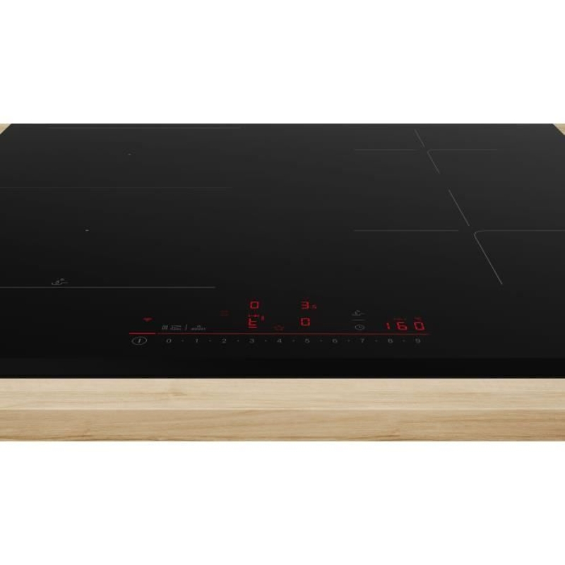 Table induction 60cm - BOSCH SER6 - PVS63KHC1E Noir - 4-foyers - Home Connect - L592xP522 mm