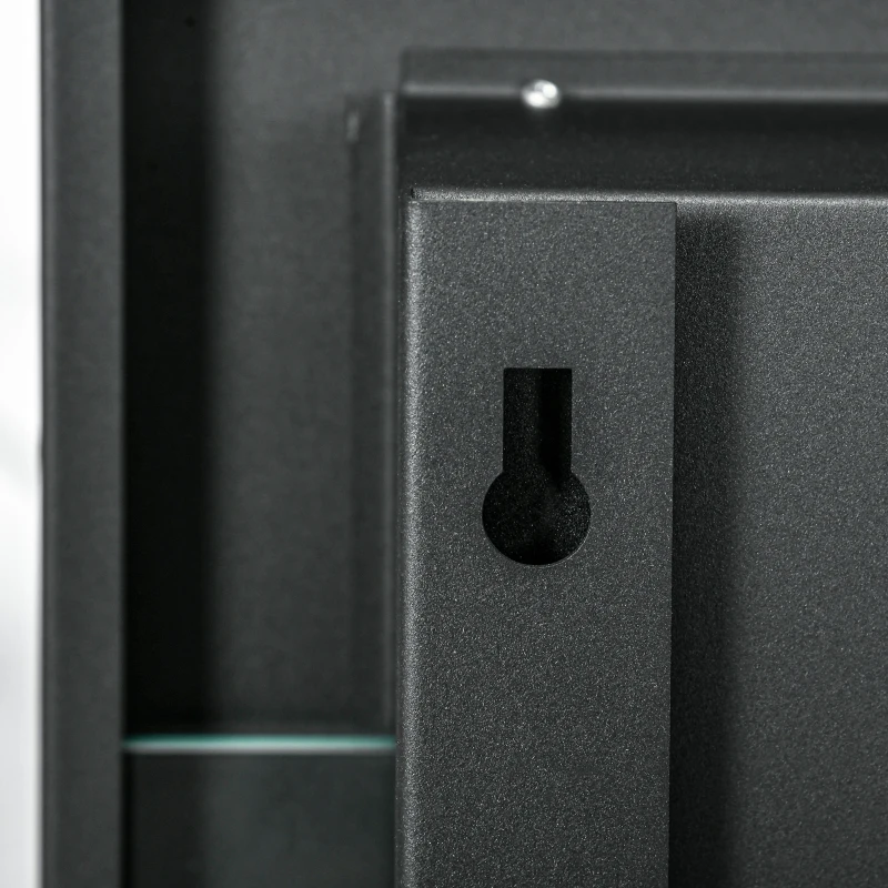 HOMCOM Lareira de Bioetanol 10.000 Btu com Tanque de 0,8L Tempo de Combustão 3H para Interiores 25-30 m² 90x15x40 cm Preto