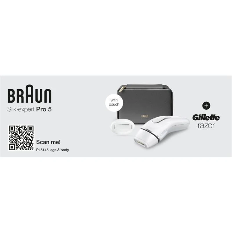 Epilateur a lumiere pulsée - BRAUN - IPL PL5145 - Blanc, vert et noir
