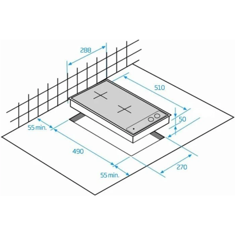 Plaque de cuisson Induction BEKO - 2 feux - L30 cm - HDMI32400DT