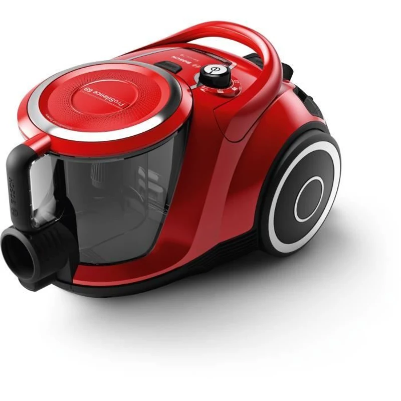 Aspirateur Traineau sans sac - BOSCH - BGC41Q69 - 600 W - ProSilence - 70 dB - Rouge