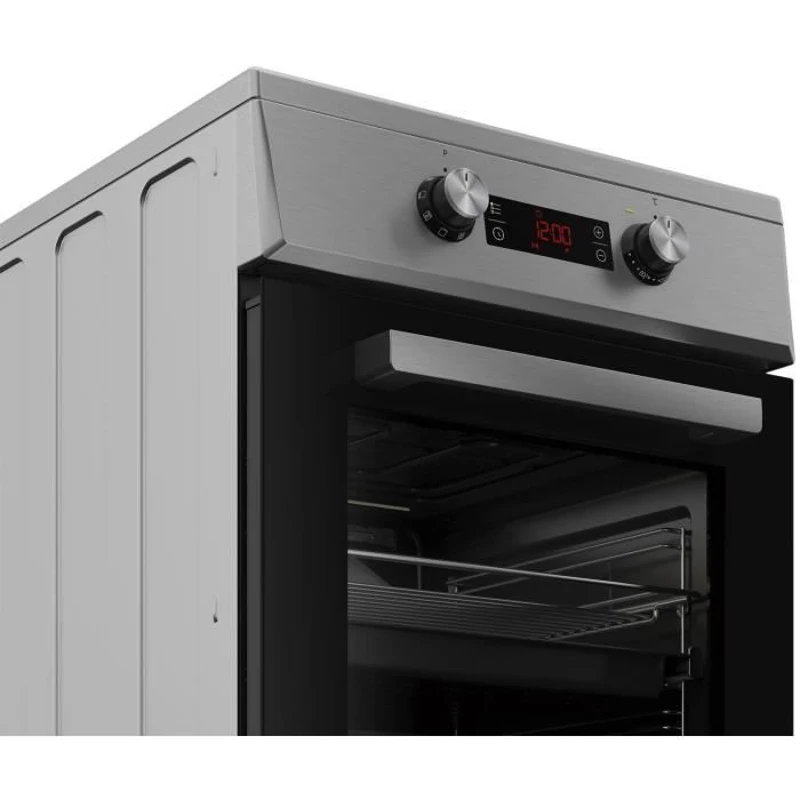 Cuisiniere induction - BEKO - FSM58301XCDT - 3 foyers - 9200 W - 60 cm - Inox