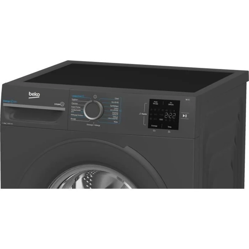 Lave-linge hublot BEKO bPRO 500 BM0WU38411FB - 8 kg - 1400 trs/min - Classe A - Noir
