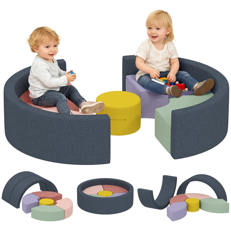 AIYAPLAY Set motricidad 7 piezas para 3-6 años Circuito de motricidad para bebé 107×107×30 cm multicolor