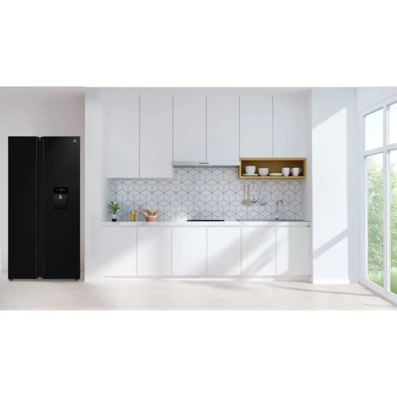 Réfrigérateur américain - CONTINENTAL EDISON - CERA505NFBD - 503 L - Total No Frost (Sans givre) - Classe D - L92 x H177 cm - Noir