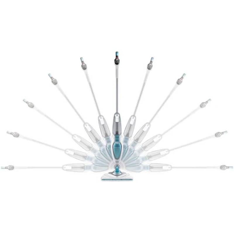 BLACK & DECKER FSM1630-QS - Balai vapeur Tete delta - 1600 W - 4 accessoires - Blanc / Bleu