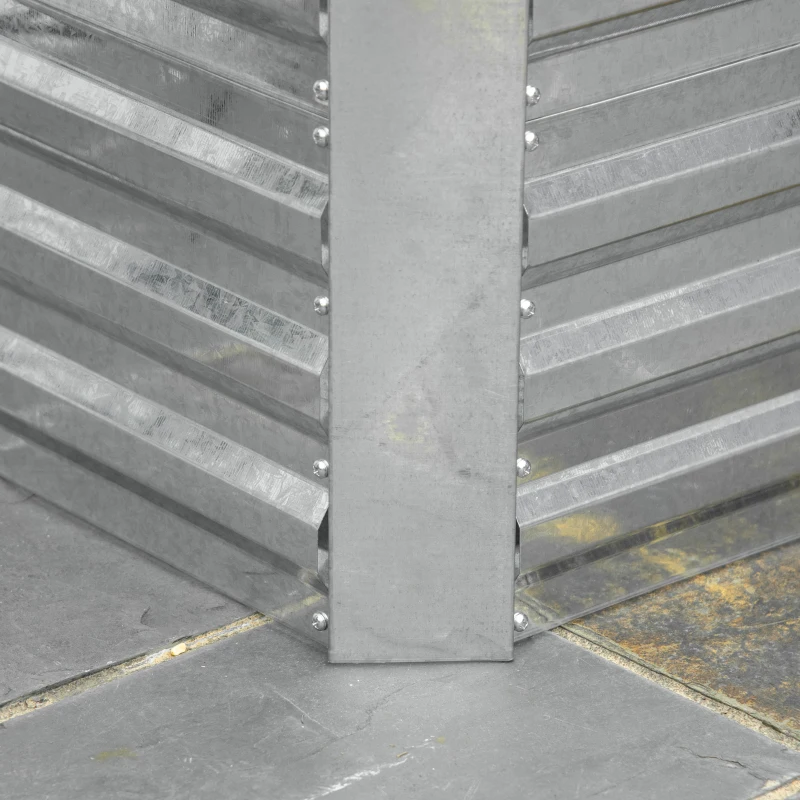 Outsunny Canteiro Elevado Retangular em Aço Galvanizado 180x90x59 cm