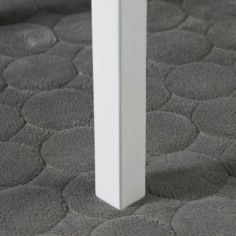 HOMCOM Conjunto de 2 Cadeiras de Jantar em Pinho Maciço Encosto Cruzado 41x46,5x86 cm Branco e Madeira