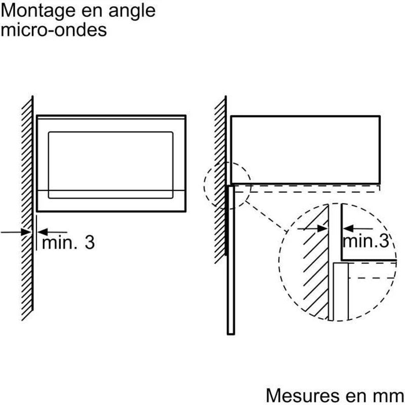 Micro-onde encastrable - BOSCH SER4 - BFL523MW1F - Blanc - 59,4 x 31,7 x 38,2 cm