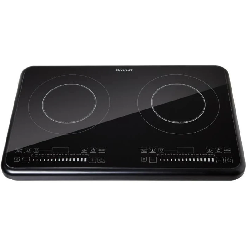 BRANDT TI2FSOFT Table de cuisson posable 2 foyers a induction Noir