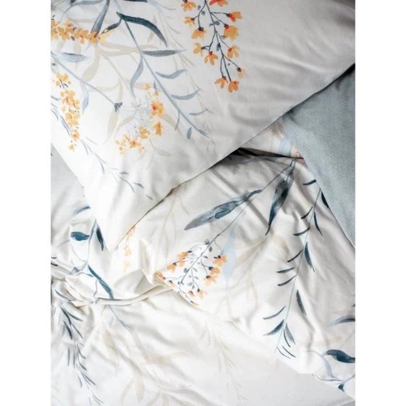 Parure de lit - 1 housse de couette 220 x 240 cm + 2 taies d'oreiller 60 x 60 cm - 100% coton renforcé - Bleu