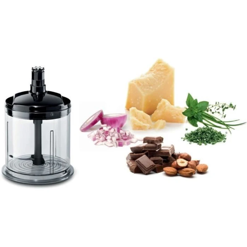 Mixeur Plongeant BOSCH ErgoMixx MSM67160 – Puissance de 750 W – Mini-hachoir et fouet inclus - Noir