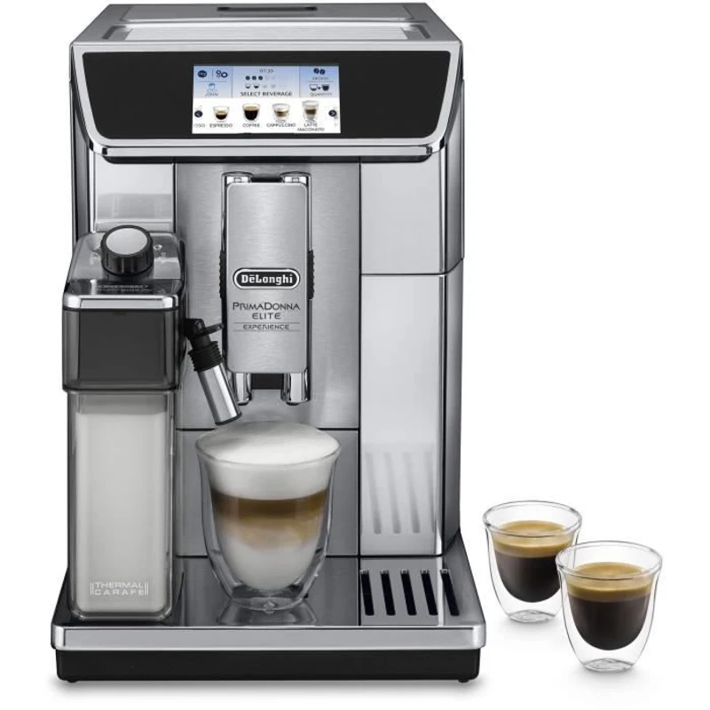 Machine expresso broyeur - DELONGHI PrimaDonna Elite Experience ECAM650.85.MS - Gris - Connecté - Machine a café grains