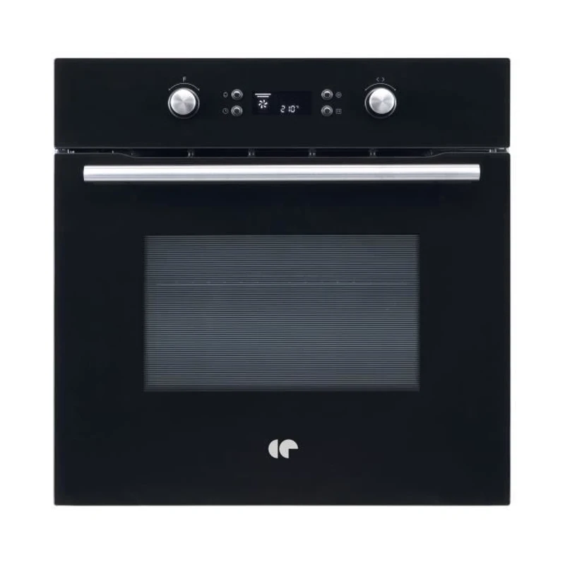 Four encastrable Pyrolyse - 65L - Chaleur tournante -  CONTINENTAL EDISON - CEF65PB - Noir et inox - L59,5 x H59,5 x P 57,5 cm