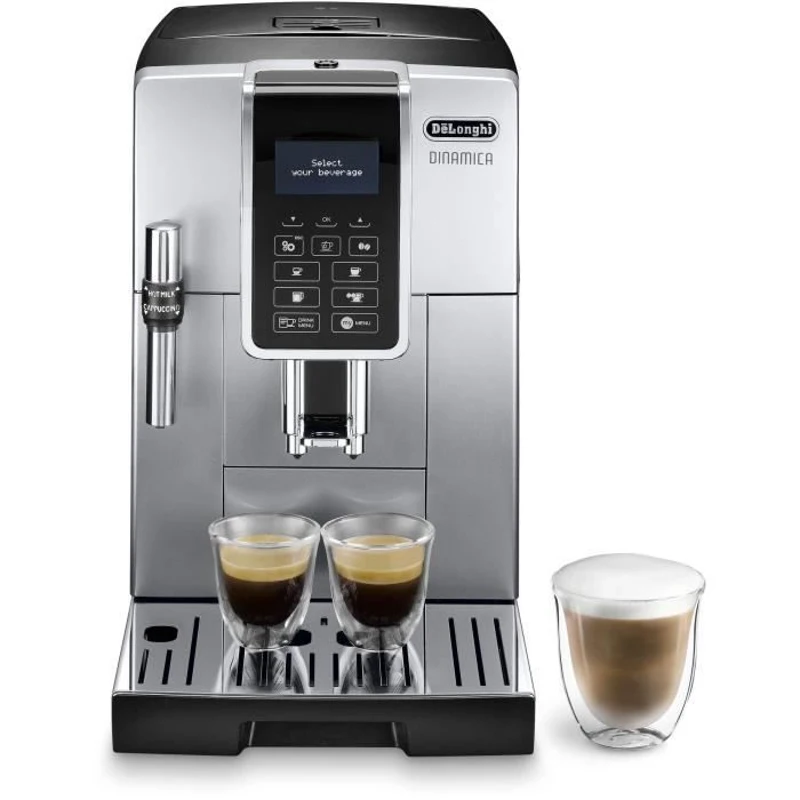 Machine expresso automatique avec broyeur - DELONGHI - DINAMICA ECAM 350.35.SB - Ecran 4 recettes - Silver