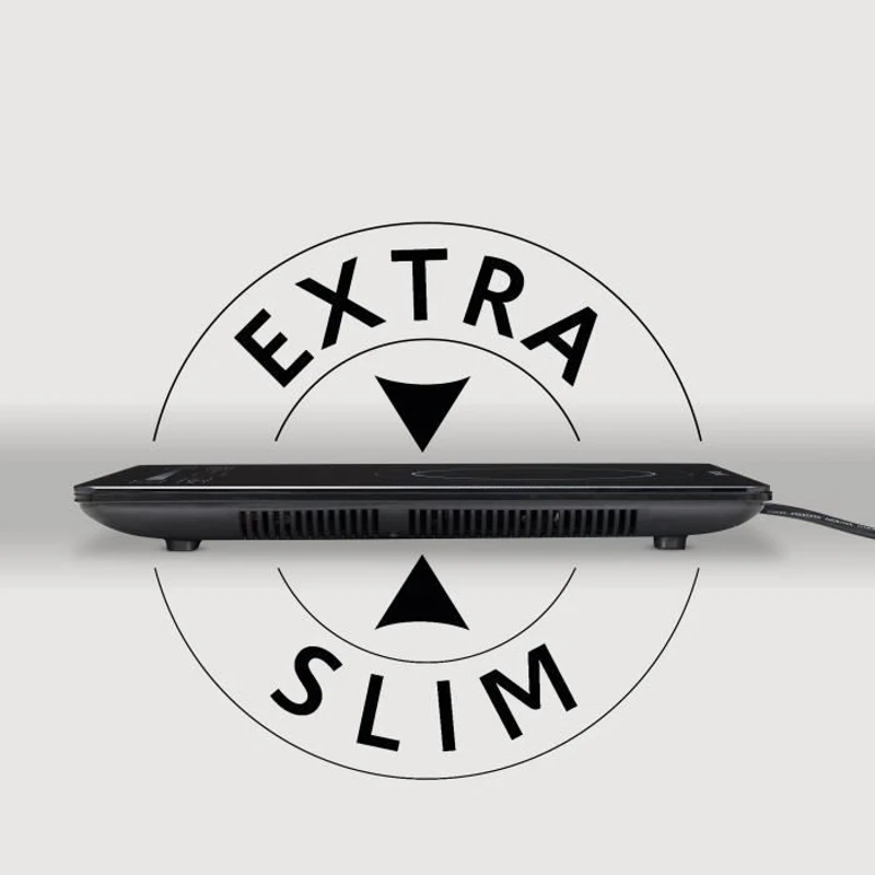 BRANDT Table induction 2 foyers 2000 Watts par foyer 10 positions de cuisson TI2SLIM1 noire