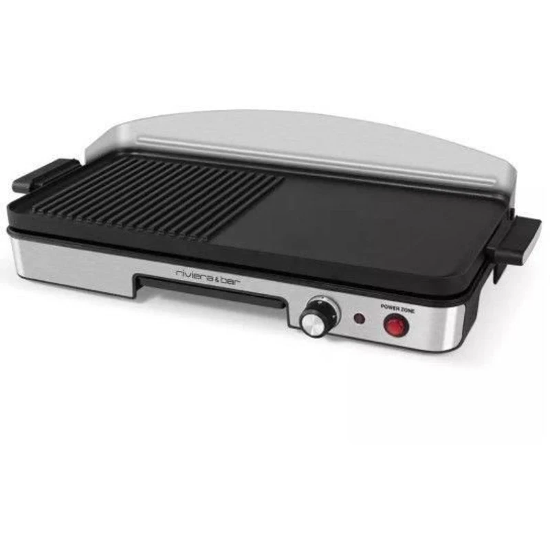 Plancha - RIVIERA & BAR - QPL365 - 1900 W Power zone - 4 a 6 personnes - 50,5 x 25,5 cm - Inox