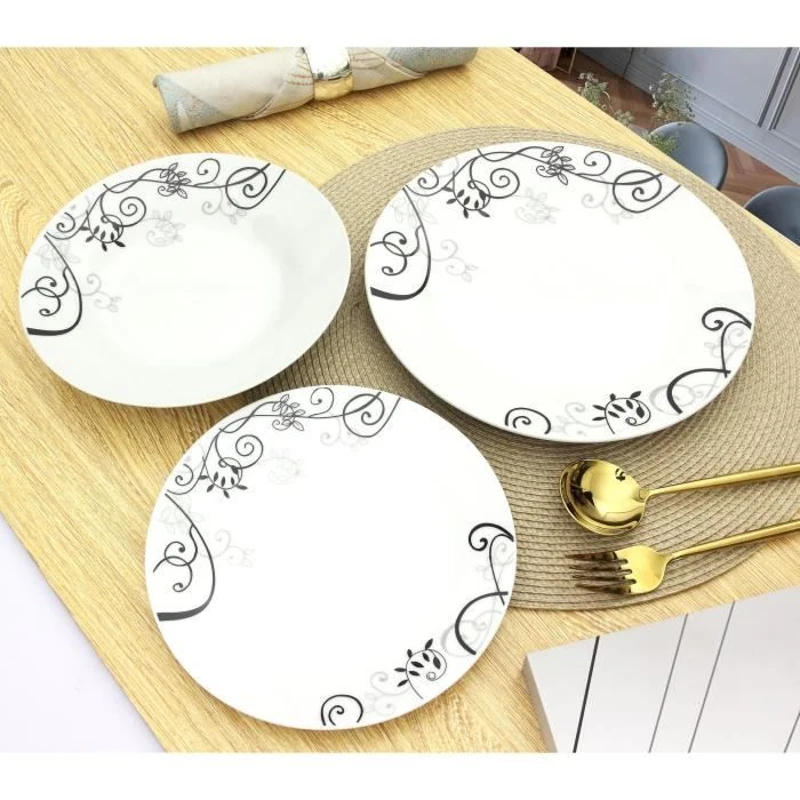 Service 18 pieces BAROQUE Noir forme aile