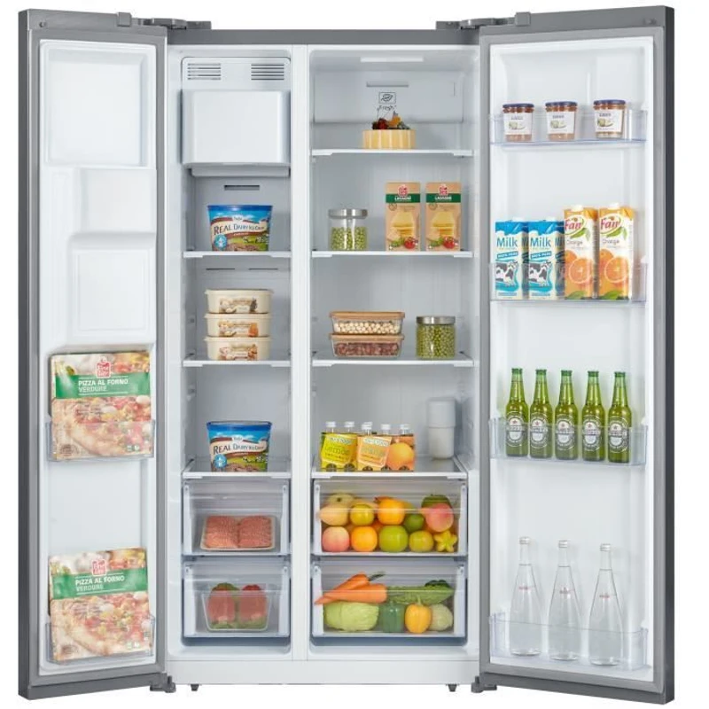 Réfrigérateur américain - CONTINENTAL EDISON - CERANF556IX1 - Distributeur eau / glaçons - Classe E - 91,1 x 70,6 x 178 cm - Silver