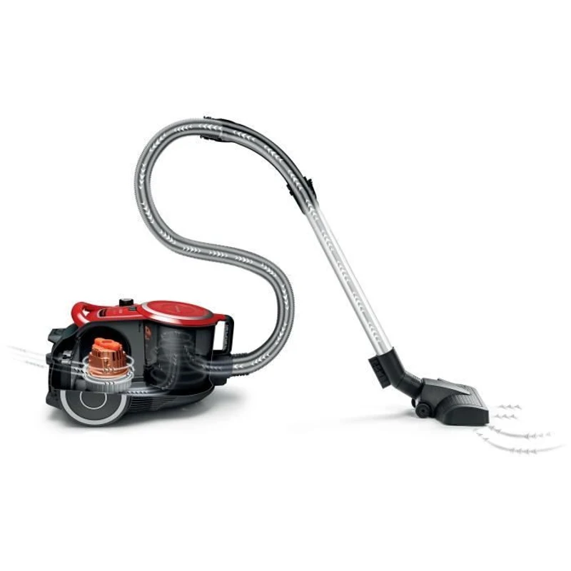 Aspirateur Traineau sans sac - BOSCH - BGC41Q69 - 600 W - ProSilence - 70 dB - Rouge