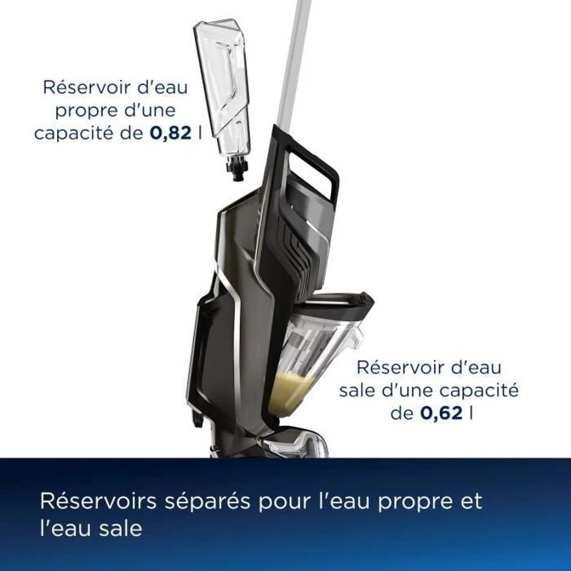 Aspirateur Balai Laveur sans Fil BISSELL B3569N Crosswave C6 Select Cordless - Nettoyage Multi-Surfaces - Autonettoyage Automatique