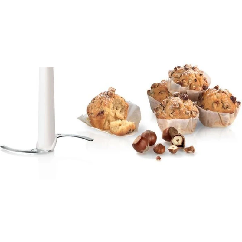 Hachoir BOSCH MMR08R2 - Rouge/Gris - 400W - Capacité 0,8L - Couteau inox - Batteur a blancs