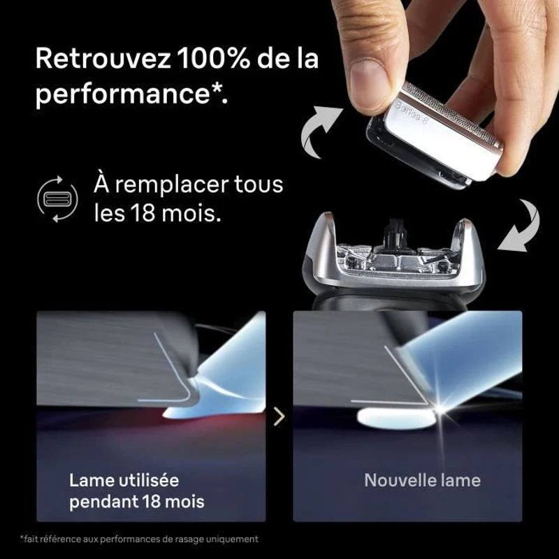 Tete de rasoir BRAUN Series 8 - 4+1 éléments - 100 % fabriqué en Allemagne