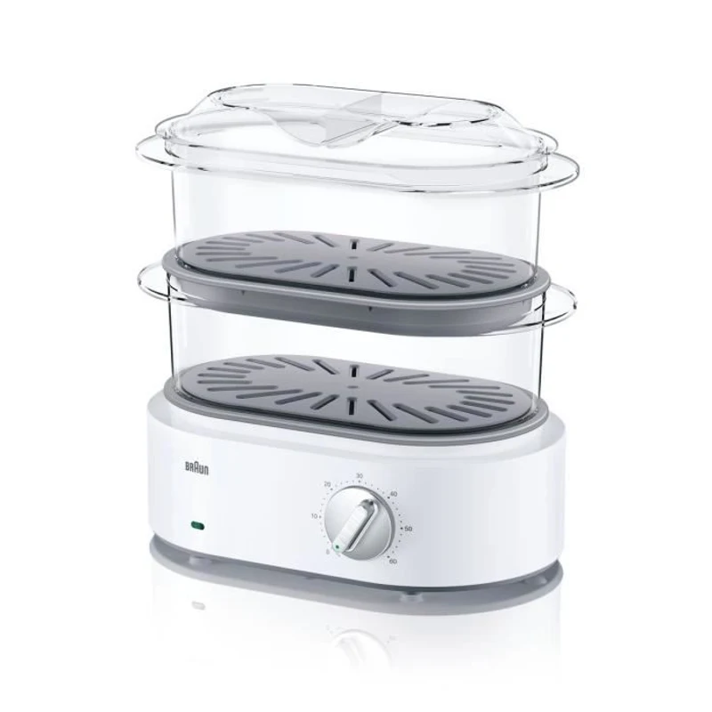 Cuiseur vapeur BRAUN Identity Collection FS5100WH - Blanc - 850W - 3.1L - Turbo vapeur - Cuiseur a oeufs