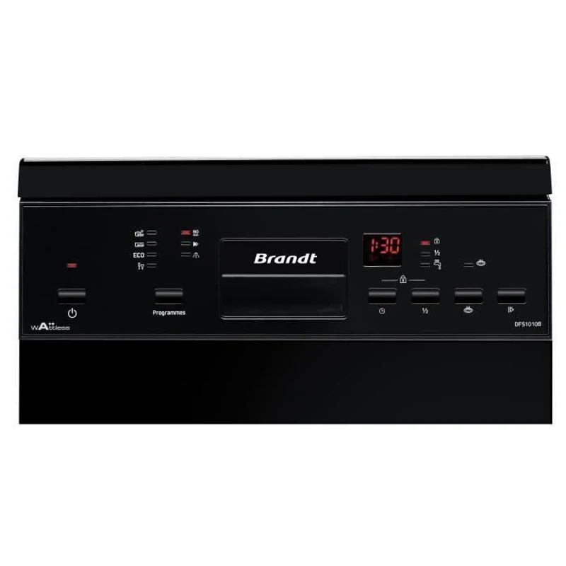 Lave-vaisselle pose libre BRANDT DFS1010B - 10 couverts - Induction - L45cm - 47dB - Noir