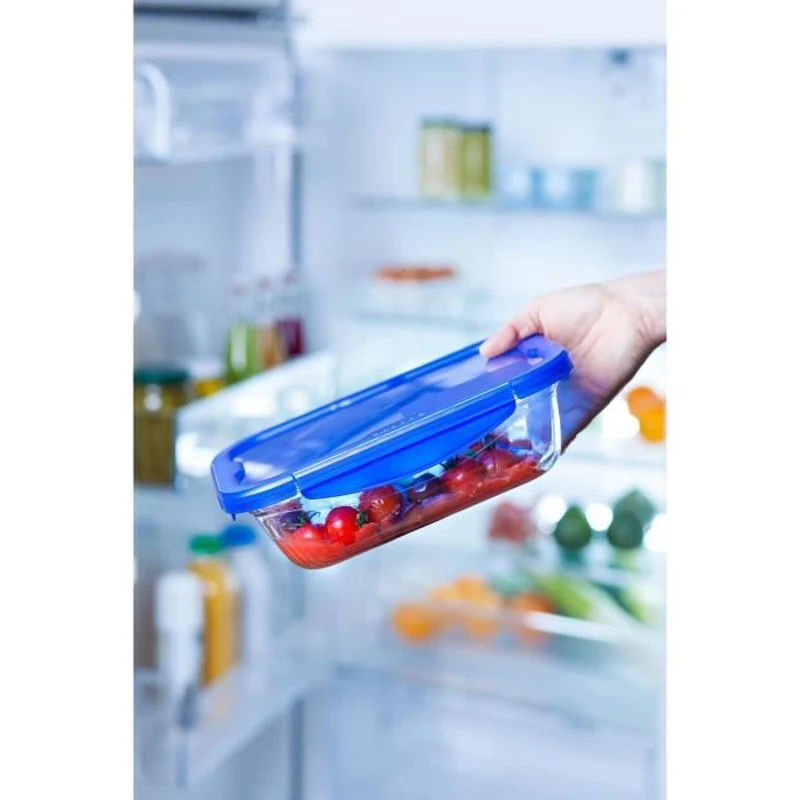 Boîte rectangulaire avec couvercle - PYREX - 1451028 - 30 x 23 cm - 3,30 L - Cook & Go - Base en verre borosilicate