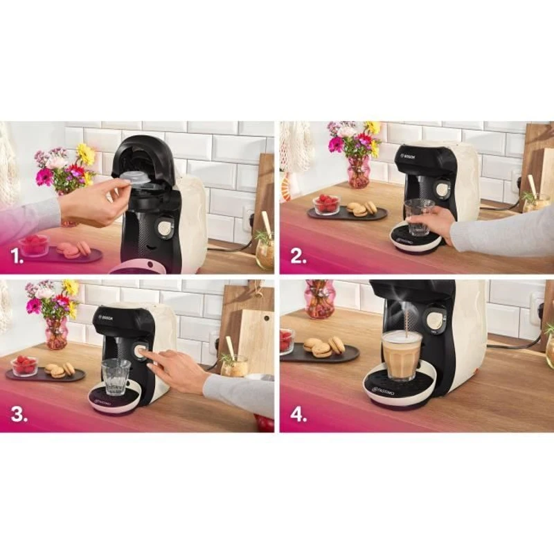 Machine a café multi-boissons - BOSCH - TASSIMO - T10 Happy vanille - 1400 W