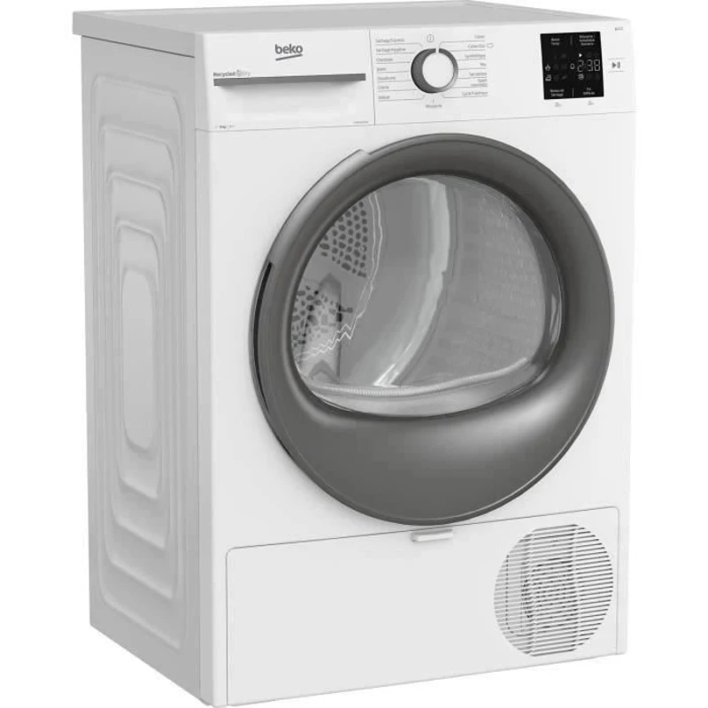 Seche-linge pompe a chaleur BEKO D3H19302W - 9 kg - L60cm - Blanc