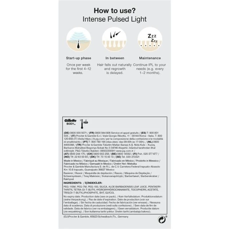 Epilateur a lumiere pulsée - BRAUN - IPL PL5145 - Blanc, vert et noir