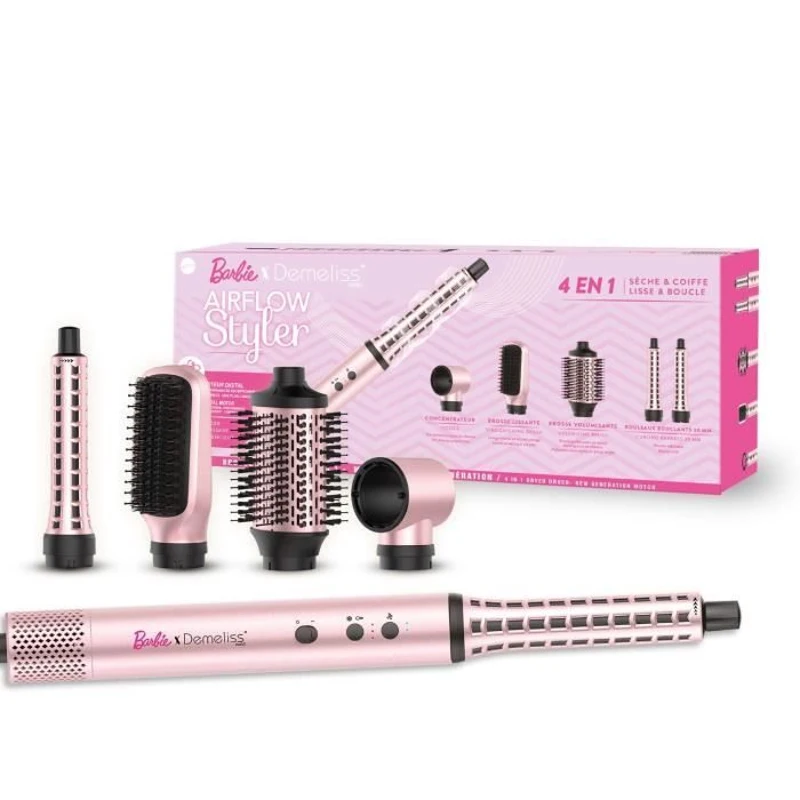 Brosse Soufflante Multistyler -SAINT ALGUE - Demeliss AIRFLOW STYLER - Seche & Coiffe, Lisse & Boucle - Collection Barbie™