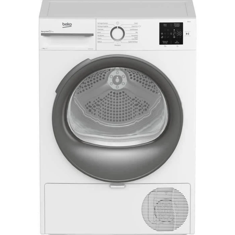Seche-linge pompe a chaleur BEKO D3H19302W - 9 kg - L60cm - Blanc