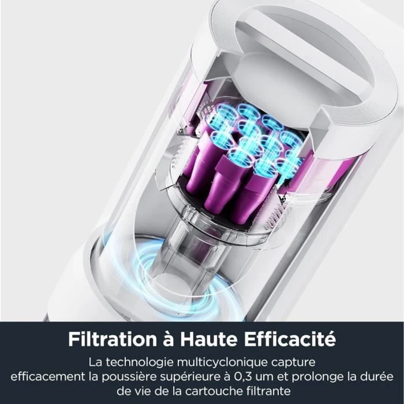 Aspirateur Robot Laveur - EUREKA E10S Blanc - 4000 Pa - 180 min - 200 ml