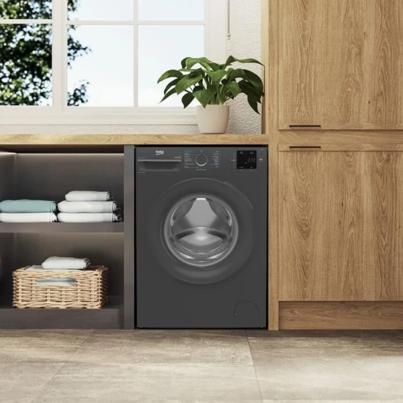 Lave-linge hublot BEKO BM0WU3922FB - 9 kg - Induction - L60cm - 1200 trs/min - Classe A - Noir