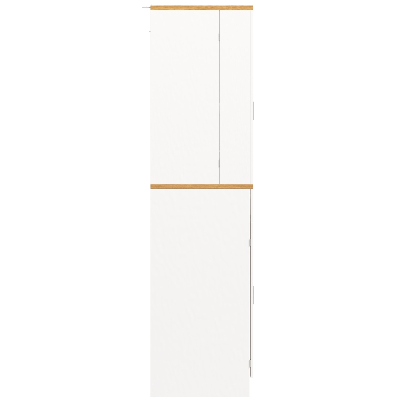 Tall Kitchen Sideboard with Maximised Storage and Anti-Tip Safety, Double-Door Cabinets for Dining Room, 80L x 40W x 180H cm, White