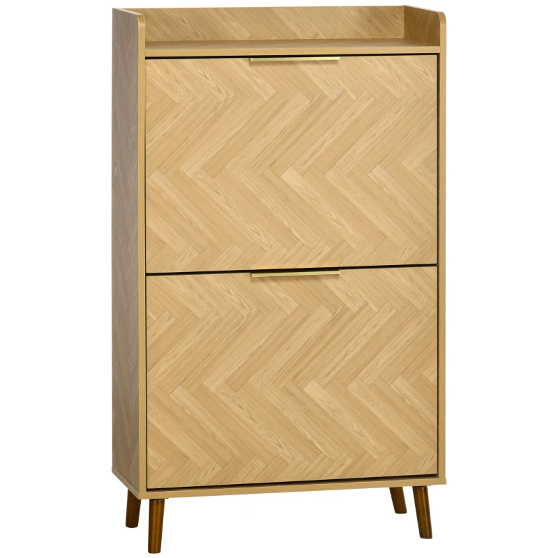 HOMCOM Sapateira 2 Portas Basculantes Vintage 70x30x120 cm