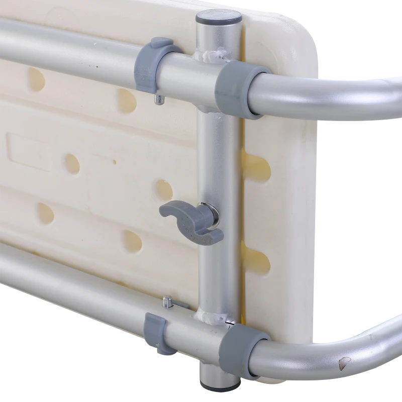 HOMCOM Assento Suspenso para Banheira Comprimento Ajustável de 71/81 cm Carga 135kg Branco